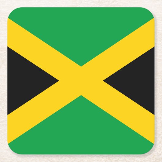 Jamaicaanse Vlag Kartonnen Onderzetters (Voorkant)