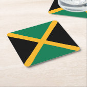Jamaicaanse vlag kartonnen onderzetters (Schuin)
