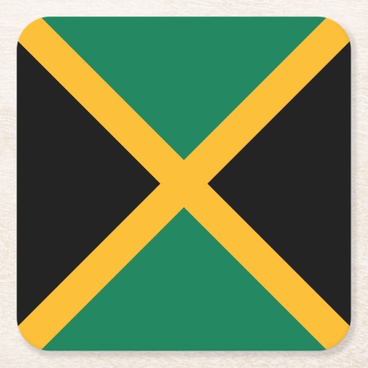 Jamaicaanse vlag kartonnen onderzetters (Voorkant)
