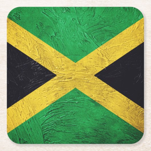 Jamaicaanse vlag kartonnen onderzetters (Voorkant)