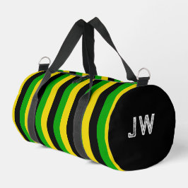 Jamaicaanse vlag kleuren gestreept patroon plunjezak