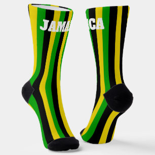 Jamaicaanse vlag kleuren gestreept sokken