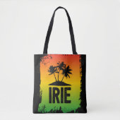 Jamaicaanse vlag kleuren Irie Tropical Rasta groet Tote Bag (Voorkant)