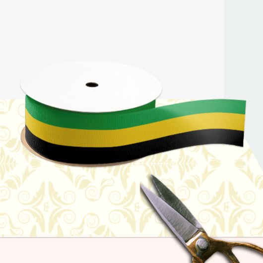 Jamaicaanse vlag kleuren lint, Jamaica / sport Grosgrain Lint