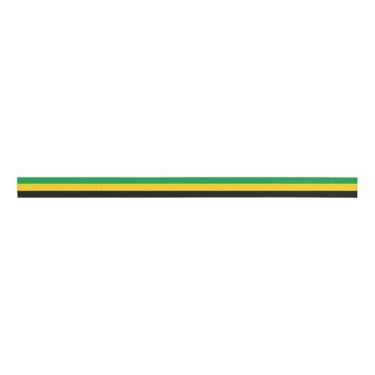 Jamaicaanse vlag kleuren lint, Jamaica / sport Grosgrain Lint (Voorkant)