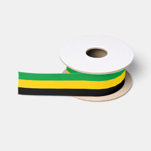 Jamaicaanse vlag kleuren lint, Jamaica /sport Satijnen Lint