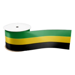 Jamaicaanse vlag kleuren lint, reggae, Jamaica Satijnen Lint