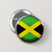 Jamaicaanse vlag kleuren ronde button 5,7 cm (Voorkant /achterkant)