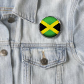 Jamaicaanse vlag kleuren ronde button 5,7 cm (In situ)