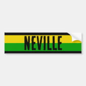 Jamaicaanse Vlag Kleurrijke Gestreepte Aangepaste Bumpersticker (Voorkant)