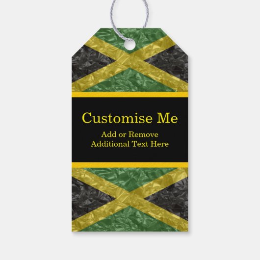 Jamaicaanse vlag - Kreukelen Cadeaulabel (Achterkant)