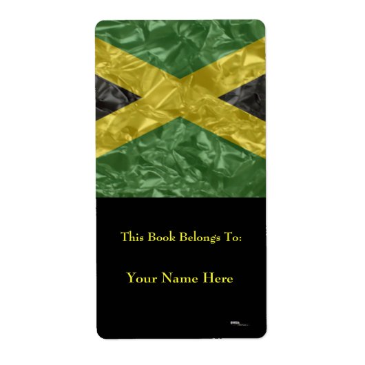 Jamaicaanse vlag - Kreukelen Etiket (Voorkant)
