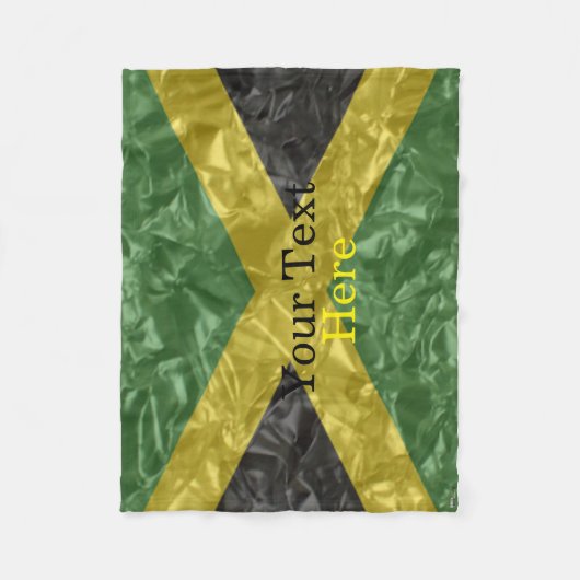 Jamaicaanse vlag - Kreukelen Fleece Deken (Voorkant)