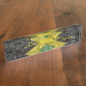 Jamaicaanse vlag - Kreukelen Naambordje (Zijkant)