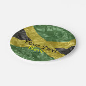 Jamaicaanse vlag - Kreukelen Papieren Bordje (Gekanteld)