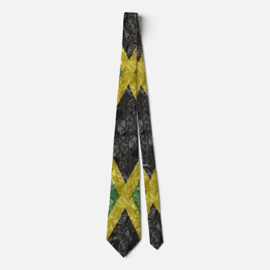 Jamaicaanse vlag - Kreukelen Stropdas (Voorkant)