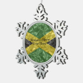 Jamaicaanse vlag - Kreukelen Tin Sneeuwvlok Ornament (Rechts)