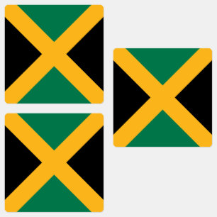 Jamaicaanse vlag labels