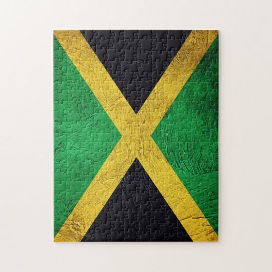 Jamaicaanse vlag legpuzzel (Verticaal)