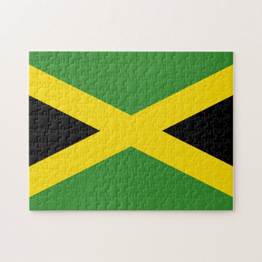 Jamaicaanse vlag legpuzzel (Horizontaal)