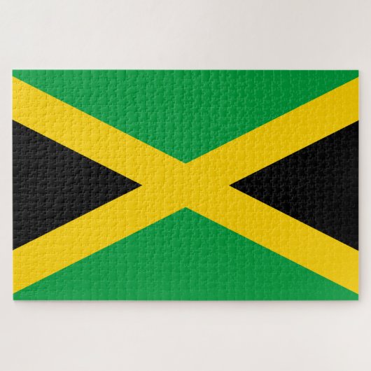 Jamaicaanse vlag legpuzzel (Horizontaal)
