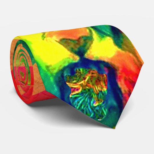 Jamaicaanse vlag Lion Roar! Stropdas (Opgerold)