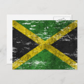 Jamaicaanse vlag met een zwoegde en slechtste vlag briefkaart (Voorkant / Achterkant)