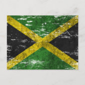 Jamaicaanse vlag met een zwoegde en slechtste vlag briefkaart (Voorkant)
