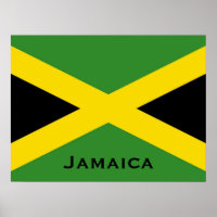 Jamaicaanse vlag met Jamaica Word World Flags