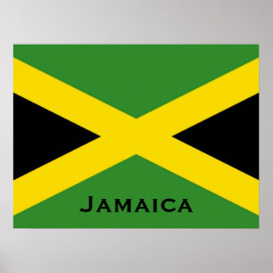 Jamaicaanse vlag met Jamaica Word World Flags Poster