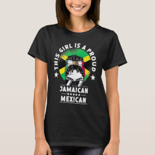 Jamaicaanse Vlag Mexico Getogen Vrouwen Meisje Bur T-shirt