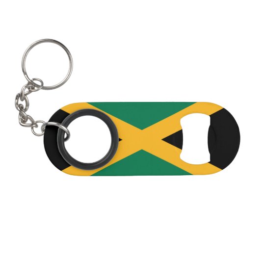 Jamaicaanse vlag mini flessenopener (Voorkant (Horizontaal))