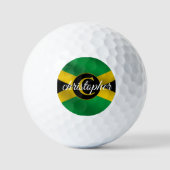 Jamaicaanse vlag Monogram Golfballen (Voorkant)