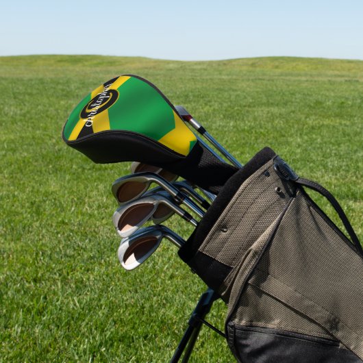 Jamaicaanse vlag Monogram Golfheadcover (Insitu)