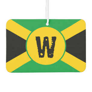 Jamaicaanse Vlag Monogram Luchtverfrisser
