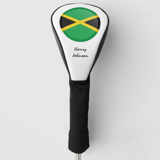 Jamaicaanse Vlag & Monogrammed Golfclubs Hoesjes Golfheadcover (Voorkant)