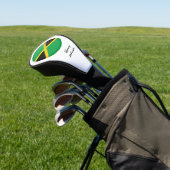 Jamaicaanse Vlag & Monogrammed Golfclubs Hoesjes Golfheadcover (Insitu)