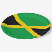 Jamaicaanse vlag papieren bordje (Gekanteld)