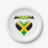 Jamaicaanse vlag papieren bordje (Voorkant)
