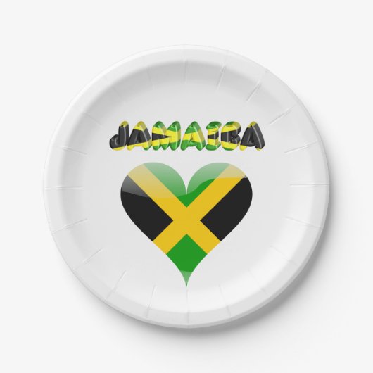 Jamaicaanse vlag papieren bordje (Voorkant)