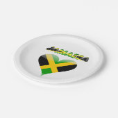 Jamaicaanse vlag papieren bordje (Gekanteld)