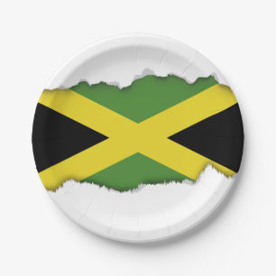 Jamaicaanse vlag papieren bordje