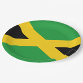 Jamaicaanse vlag papieren bordje (Gekanteld)
