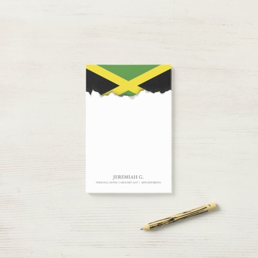 Jamaicaanse vlag post-it® notes (Op bureau)