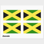 Jamaicaanse vlag rechthoekige sticker (Vel)