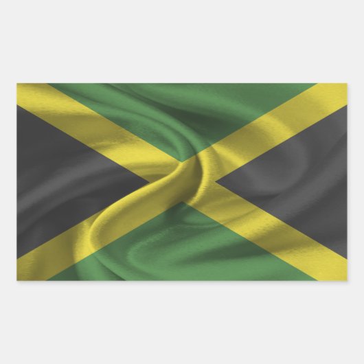 Jamaicaanse vlag rechthoekige sticker (Voorkant)