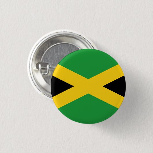 Jamaicaanse vlag ronde button 3,2 cm (Voorkant /achterkant)