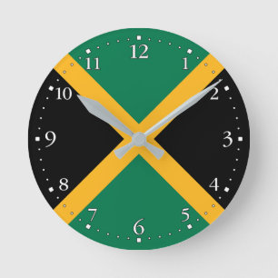 Jamaicaanse vlag ronde klok