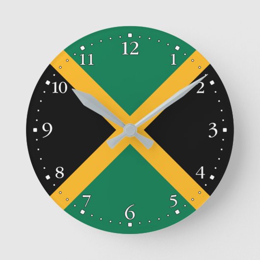 Jamaicaanse vlag ronde klok (Voorkant)