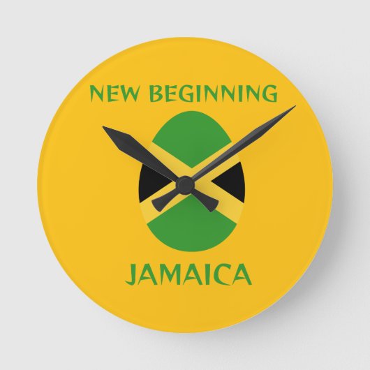 Jamaicaanse vlag ronde klok (Voorkant)